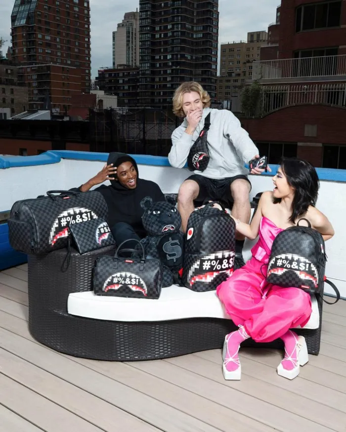 039WHAT THE BEEP039 SHARK DUFFLE Bags SPRAYGROUND