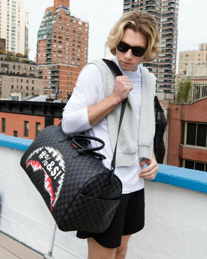 039WHAT THE BEEP039 SHARK DUFFLE Bags SPRAYGROUND