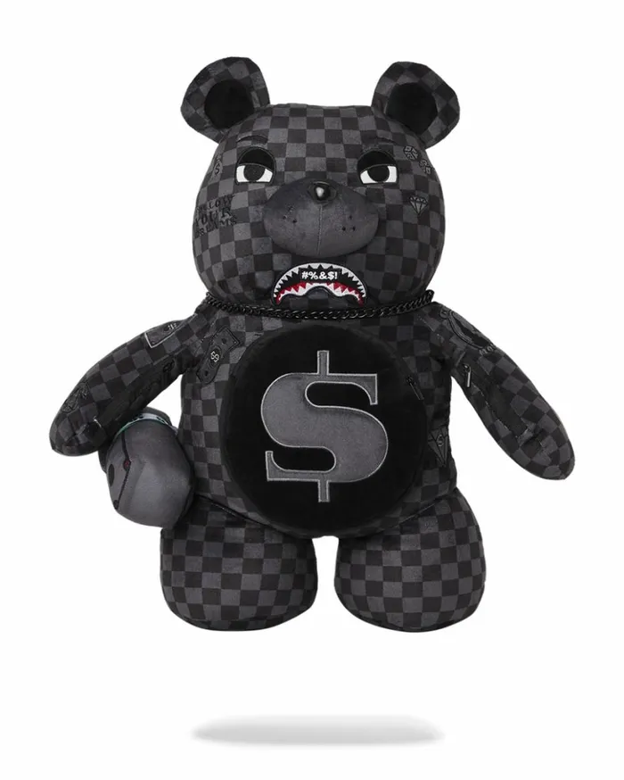 039WHAT THE BEEP039 SHARK MONEYBEAR TEDDYBEAR BACKPACK Bags SPRAYGROUND