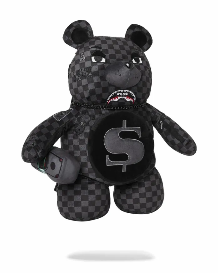 039WHAT THE BEEP039 SHARK MONEYBEAR TEDDYBEAR BACKPACK Bags SPRAYGROUND