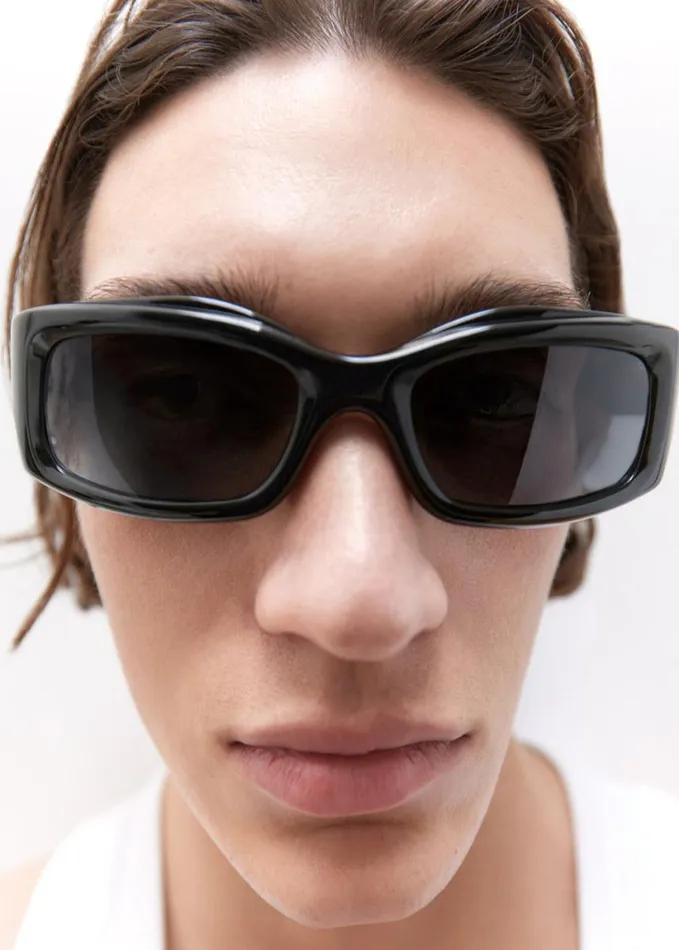 Accessories WomenMen The Frankie Shop Port Tanger Addis Sunglasses 8211 Black AcetateBlack Lens