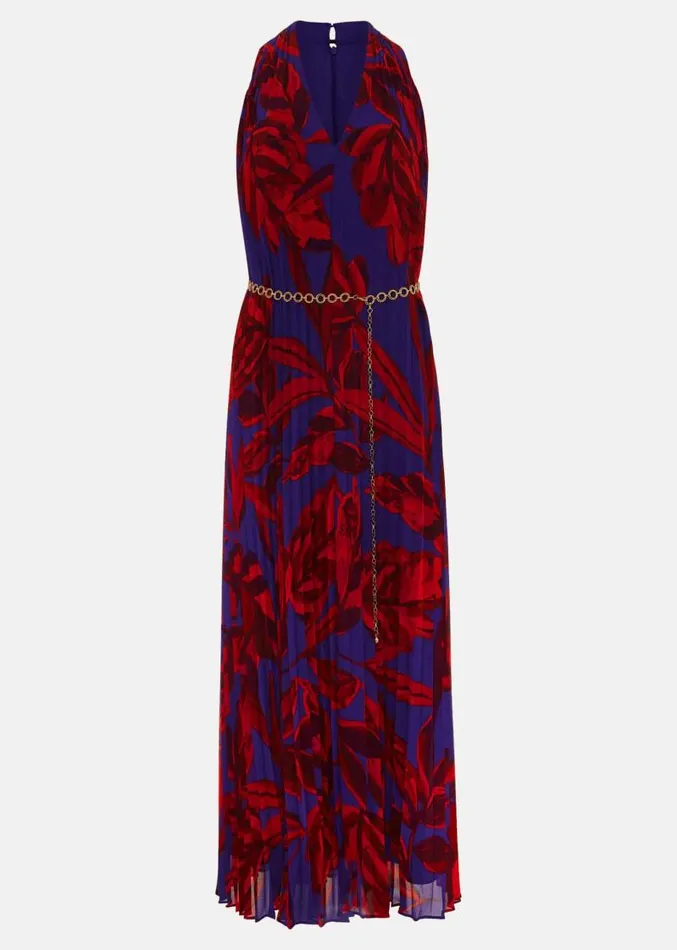 Adelaide Pleated Midaxi Dress Violet Women Phase Eight Dresses