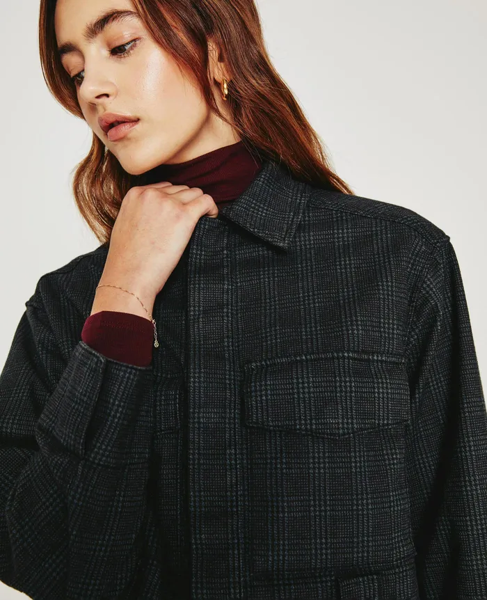 AG Jeans Jackets Women Elsie Belted Jacket SMALL RUE MAROON MULTI