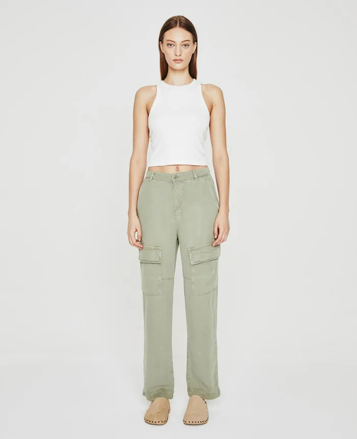 AG Jeans Pants Women Knoxx Cargo SULFUR FRESH EUCALYPTUS