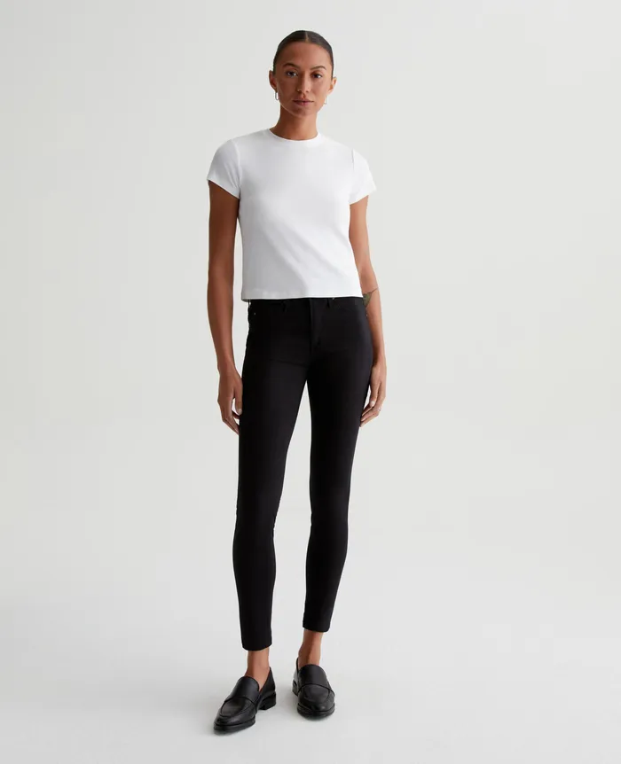 AG Jeans Pants Women Legging Ankle SUPER BLACK