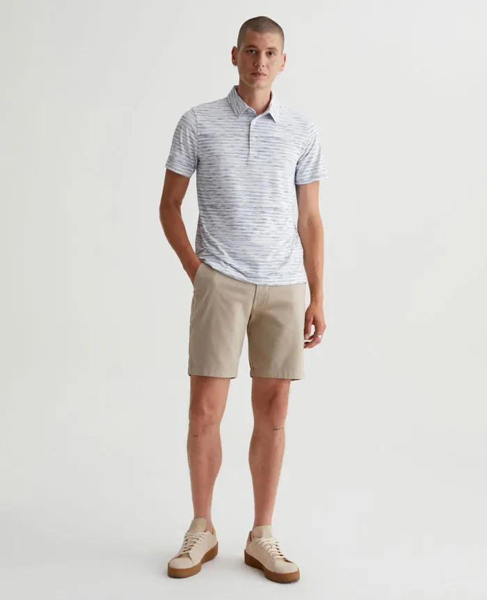 AG Jeans Polos Men Bryce Polo SLUB STRIPE LIGHT GREY AG Jeans Polos Men Bryce Polo SLUB STRIPE LIGHT GREY
