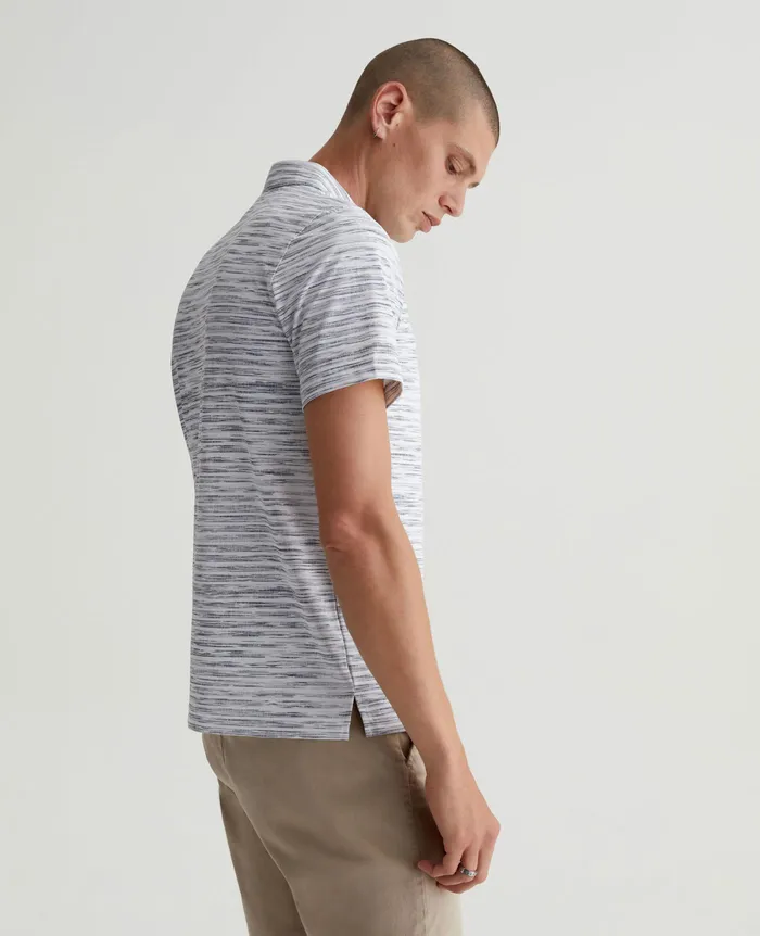 AG Jeans Polos Men Bryce Polo SLUB STRIPE LIGHT GREY AG Jeans Polos Men Bryce Polo SLUB STRIPE LIGHT GREY