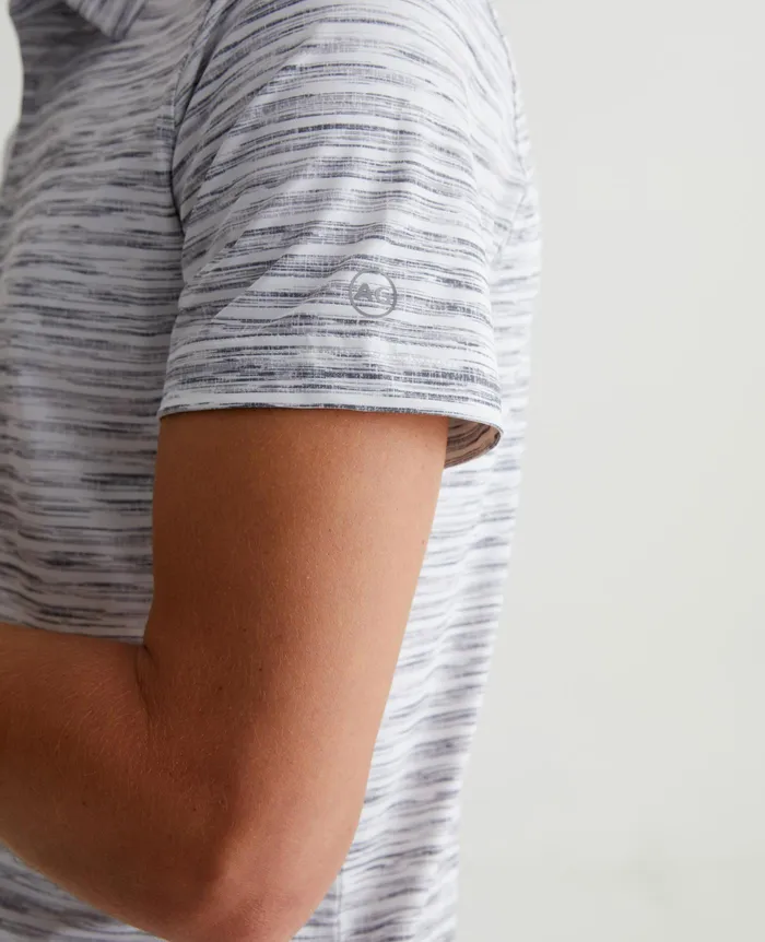 AG Jeans Polos Men Bryce Polo SLUB STRIPE LIGHT GREY AG Jeans Polos Men Bryce Polo SLUB STRIPE LIGHT GREY