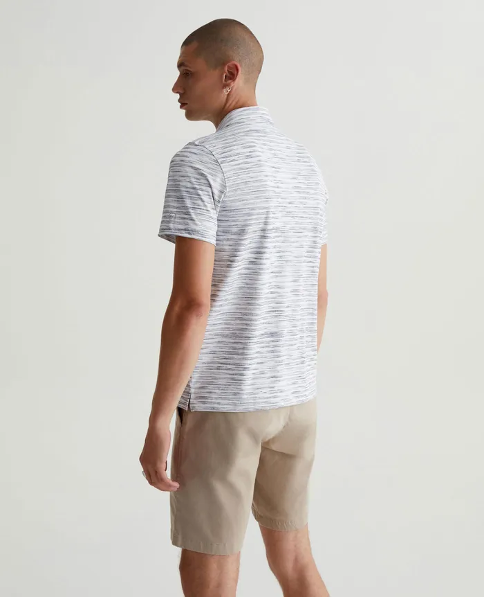 AG Jeans Polos Men Bryce Polo SLUB STRIPE LIGHT GREY AG Jeans Polos Men Bryce Polo SLUB STRIPE LIGHT GREY