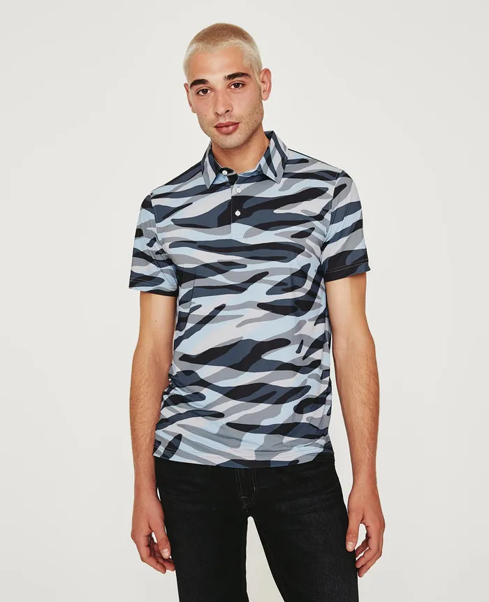 AG Jeans Polos Men Bryce Polo WATER ZEBRA