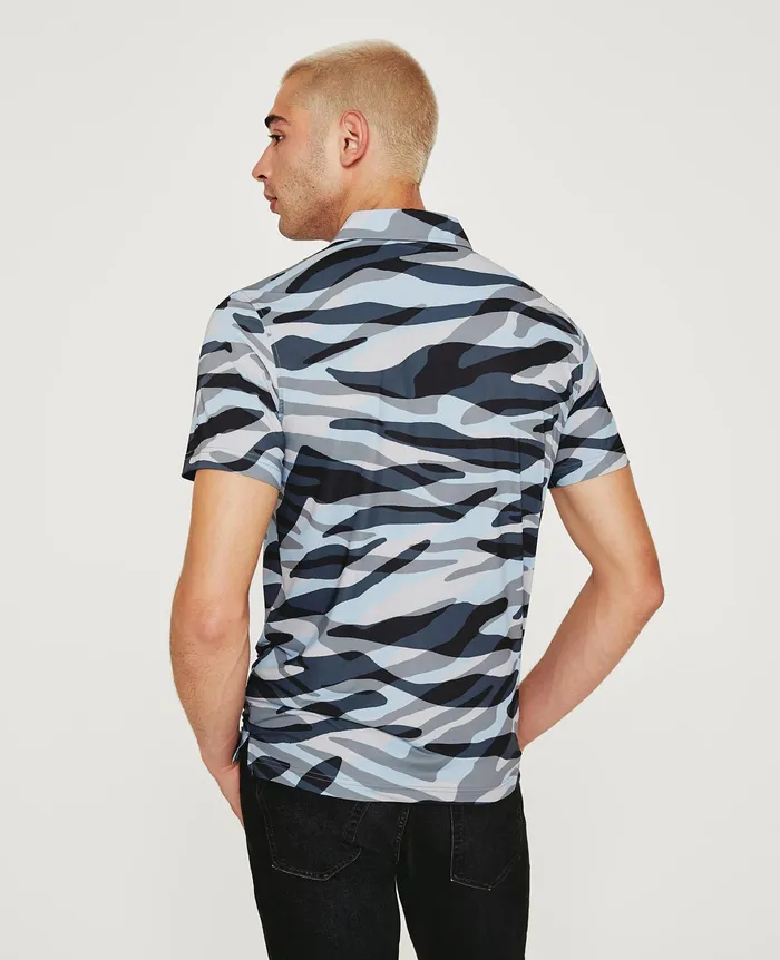 AG Jeans Polos Men Bryce Polo WATER ZEBRA AG Jeans Polos Men Bryce Polo WATER ZEBRA