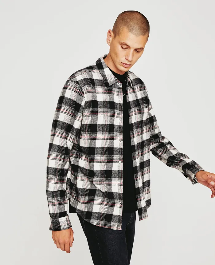 AG Jeans Shirts Men Aiden Shirt FIELD PLAID BLACK MULTI AG Jeans Shirts Men Aiden Shirt FIELD PLAID BLACK MULTI