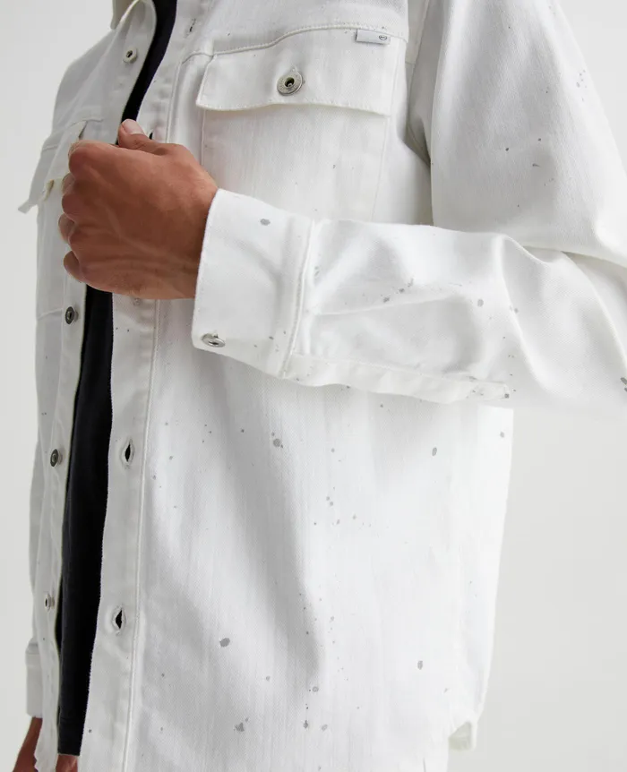 AG Jeans Shirts Men Elias Shirt Jacket TRUE WHITE PAINTED AG Jeans Shirts Men Elias Shirt Jacket TRUE WHITE PAINTED