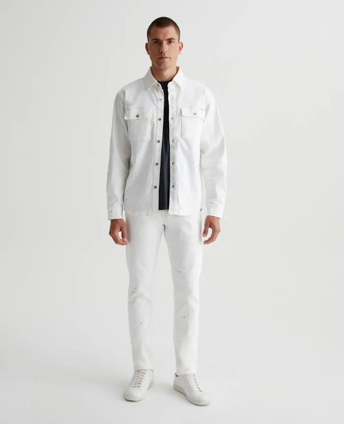 AG Jeans Shirts Men Elias Shirt Jacket TRUE WHITE PAINTED AG Jeans Shirts Men Elias Shirt Jacket TRUE WHITE PAINTED