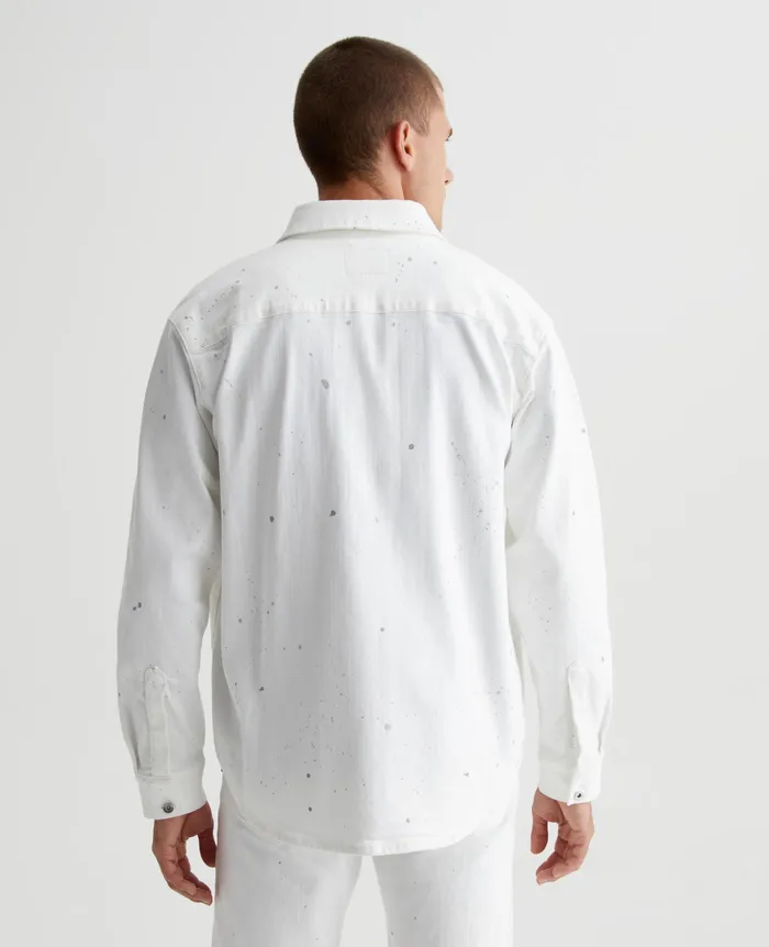 AG Jeans Shirts Men Elias Shirt Jacket TRUE WHITE PAINTED AG Jeans Shirts Men Elias Shirt Jacket TRUE WHITE PAINTED