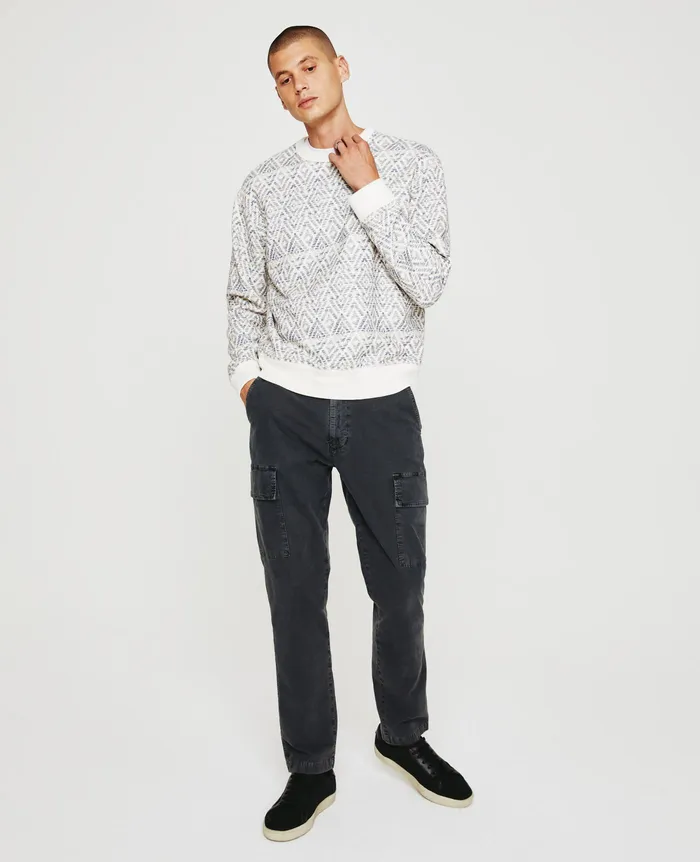 AG Jeans Sweatshirts Men Arc Crew DIAMOND CHEVRON BLUE MULTI AG Jeans Sweatshirts Men Arc Crew DIAMOND CHEVRON BLUE MULTI