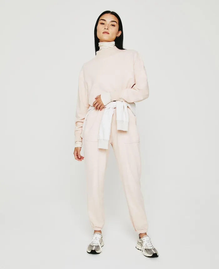 AG Jeans Sweatshirts Women Nova Mock VINTAGE PINK AG Jeans Sweatshirts Women Nova Mock VINTAGE PINK