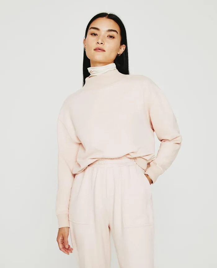 AG Jeans Sweatshirts Women Nova Mock VINTAGE PINK AG Jeans Sweatshirts Women Nova Mock VINTAGE PINK