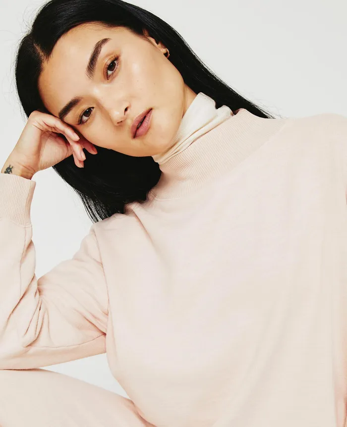 AG Jeans Sweatshirts Women Nova Mock VINTAGE PINK AG Jeans Sweatshirts Women Nova Mock VINTAGE PINK
