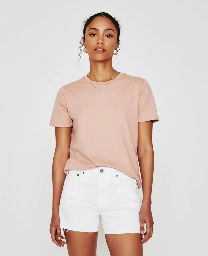 AG Jeans Tees and Tanks Women Jagger Crew ROSE CLOUD