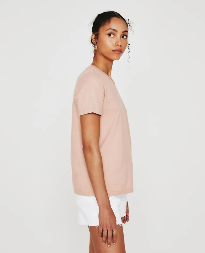 AG Jeans Tees and Tanks Women Jagger Crew ROSE CLOUD