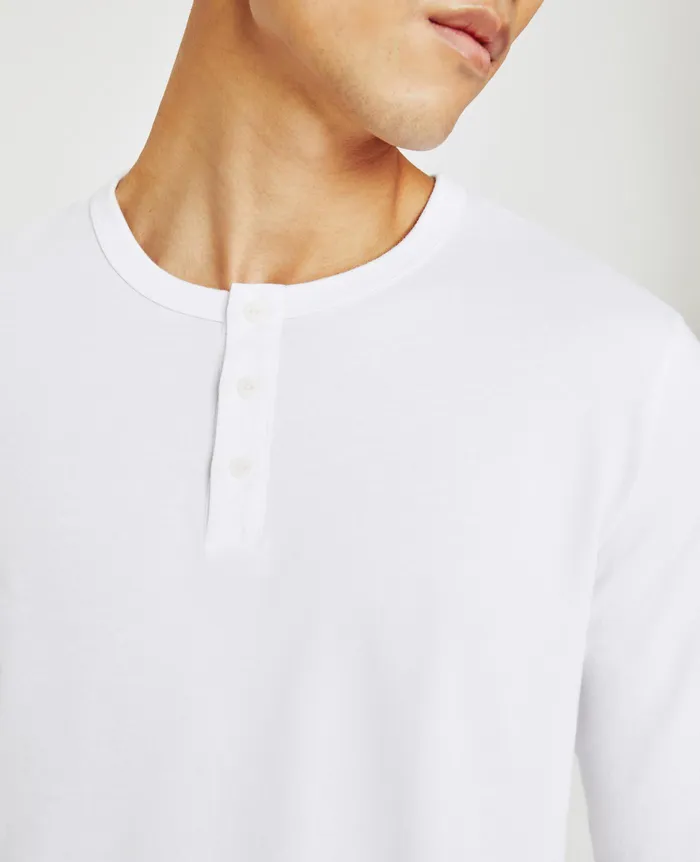 AG Jeans Tees Men Bryce Long Sleeve Henley TRUE WHITE AG Jeans Tees Men Bryce Long Sleeve Henley TRUE WHITE