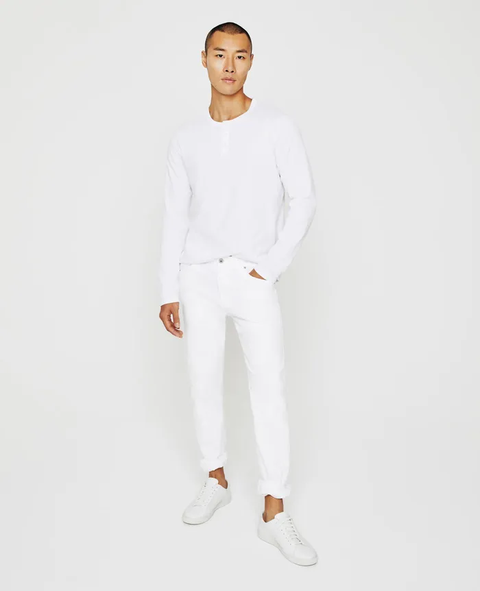 AG Jeans Tees Men Bryce Long Sleeve Henley TRUE WHITE AG Jeans Tees Men Bryce Long Sleeve Henley TRUE WHITE