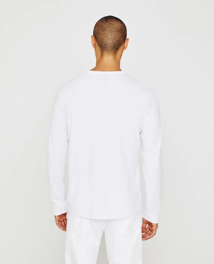 AG Jeans Tees Men Bryce Long Sleeve Henley TRUE WHITE AG Jeans Tees Men Bryce Long Sleeve Henley TRUE WHITE