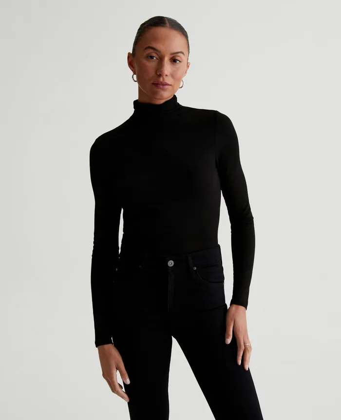 AG Jeans Tops and Shirts Women Chels Turtleneck TRUE BLACK