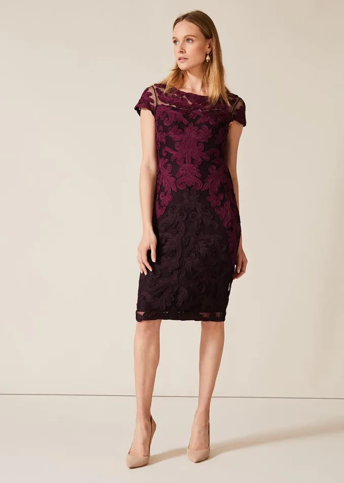 Aida Tapework Lace Dress Port Women Phase Eight Dresses