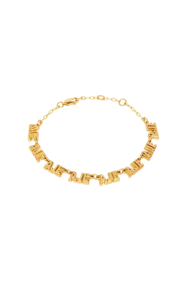 Aje Aje Block Logo Bracelet Gold Women Jewellery