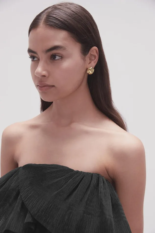 Aje Alina Clamshell Earring Gold Women Jewellery
