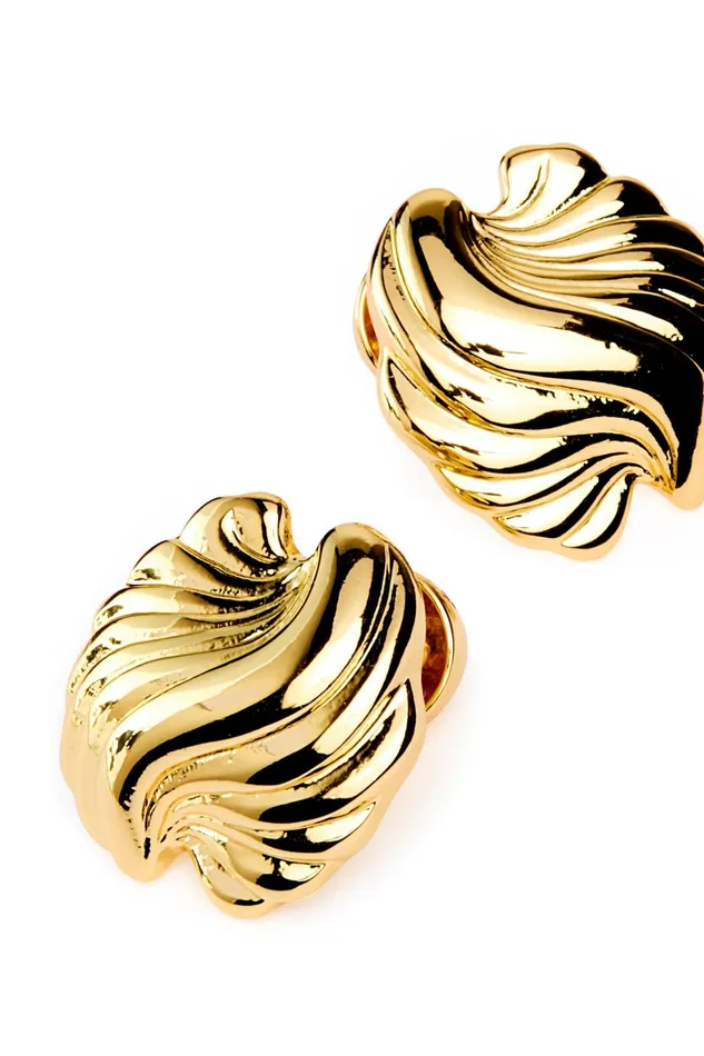 Aje Alina Clamshell Earring Gold Women Jewellery