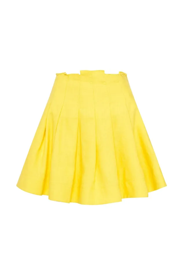 Aje Byblos Mini Skirt Sunshine Yellow Women Skirts