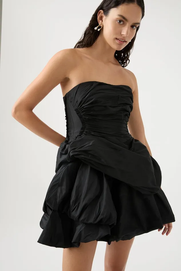 Aje Daybreak Strapless Mini Dress Black Women Dresses