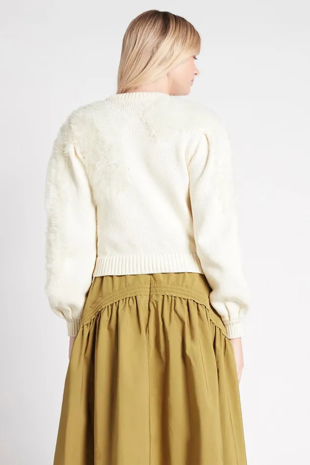 Aje Dominique Knit Jumper Whitewhite Women Knitwear and Jumpers