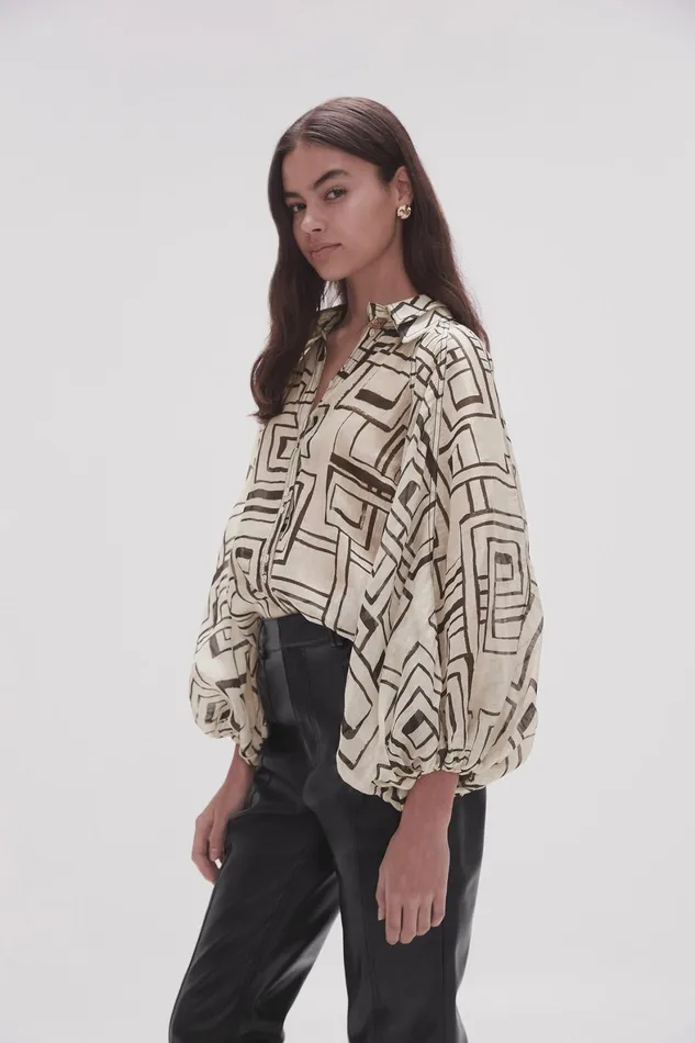 Aje Florence Blouse Abstract Penrose Women Tops