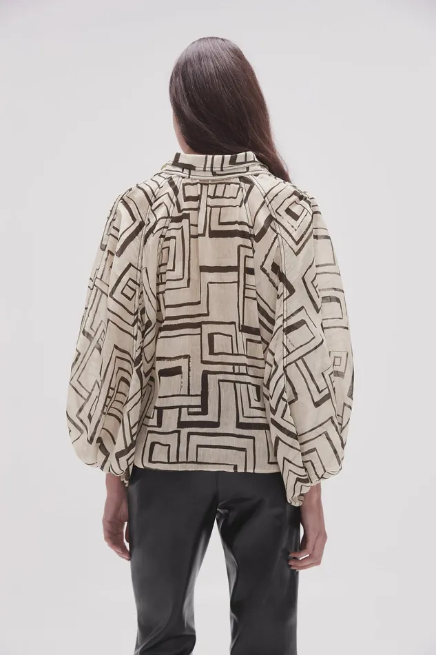 Aje Florence Blouse Abstract Penrose Women Tops