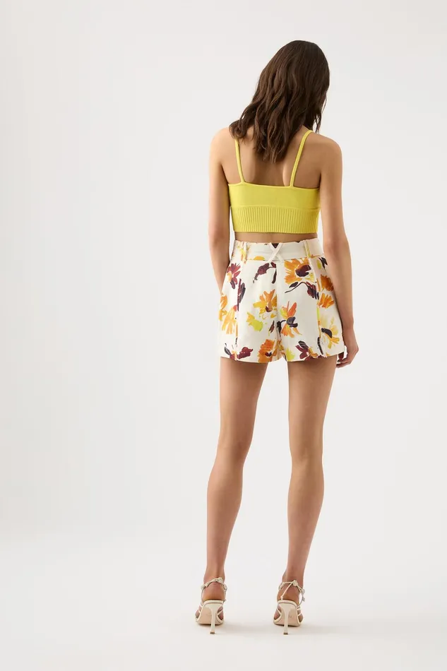 Aje Lucia Knit Bustier Sunflower Yellow Women Body and Crepe Knit