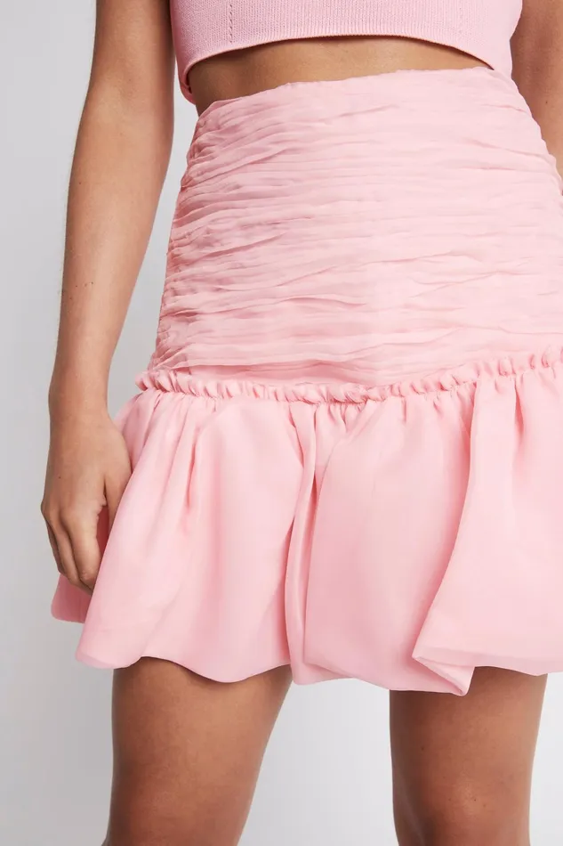 Aje Myriad Tiered Mini Skirt Rose Pink Women Skirts