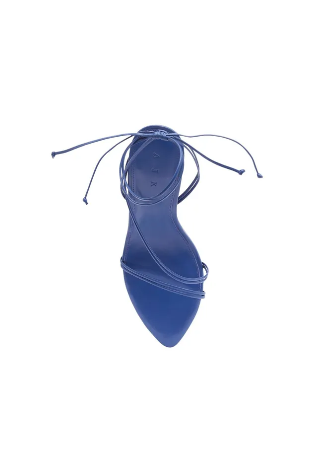 Aje Quinn Metal Ribbon Heel Cobalt Blue Women Shoes