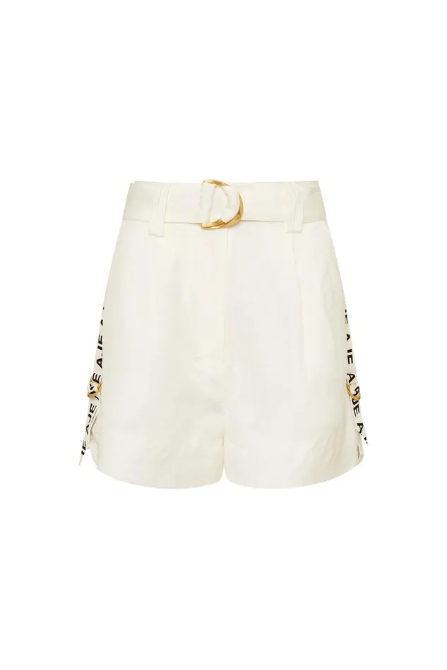 Aje Signal Logo Short Ivory Women Shorts