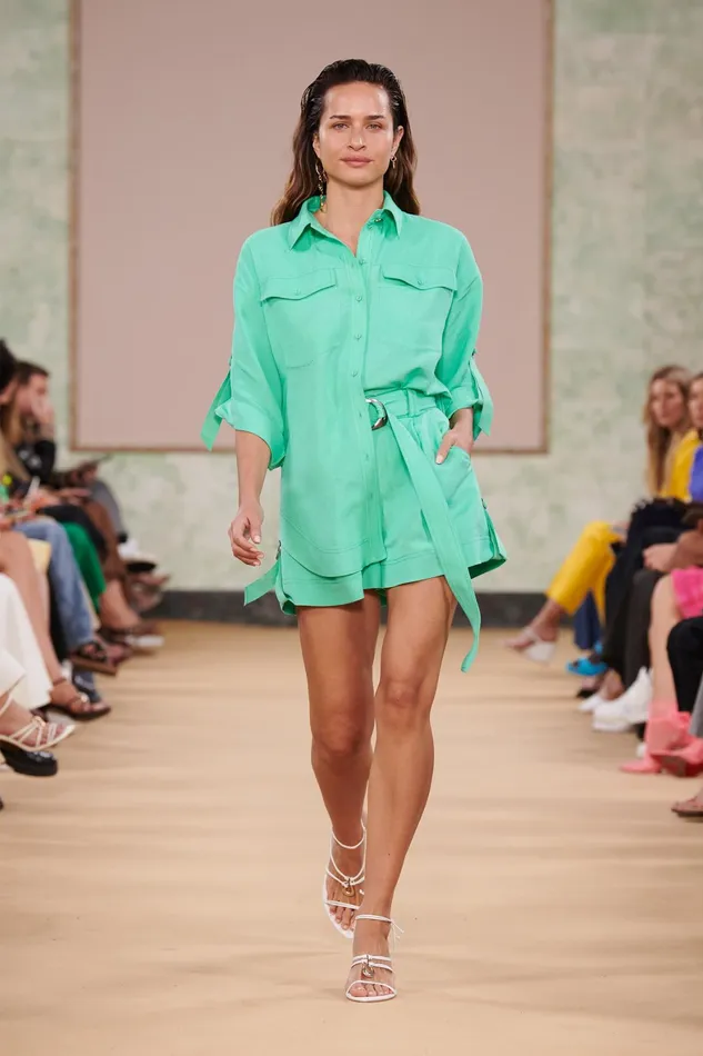 Aje Signal Short Marine Green Women Shorts