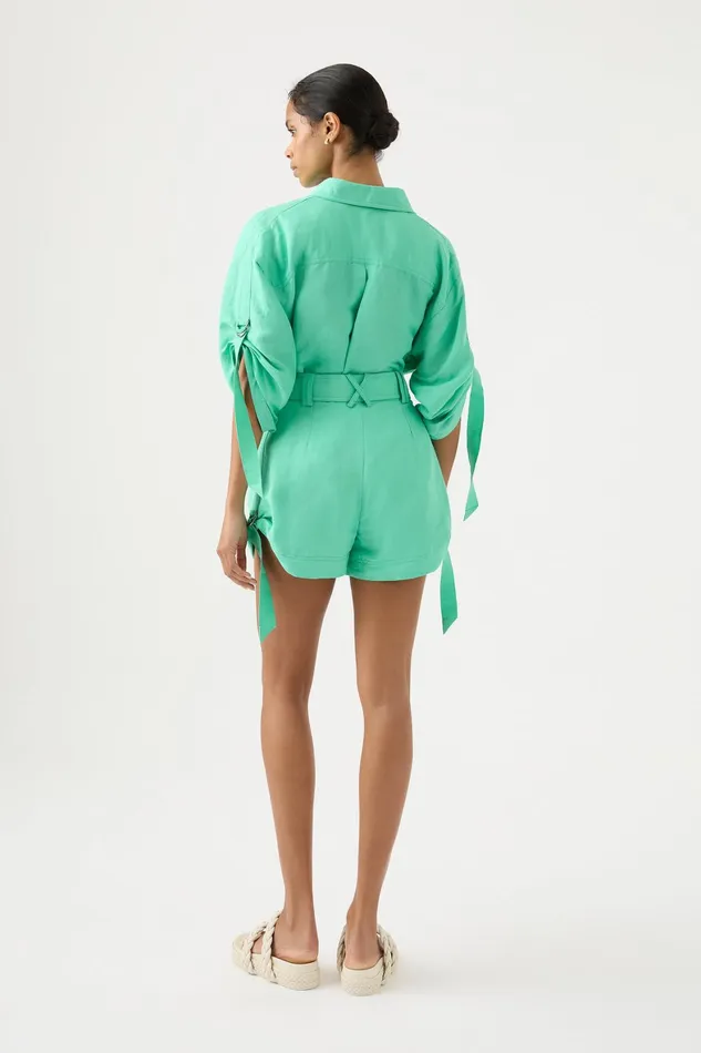 Aje Signal Short Marine Green Women Shorts
