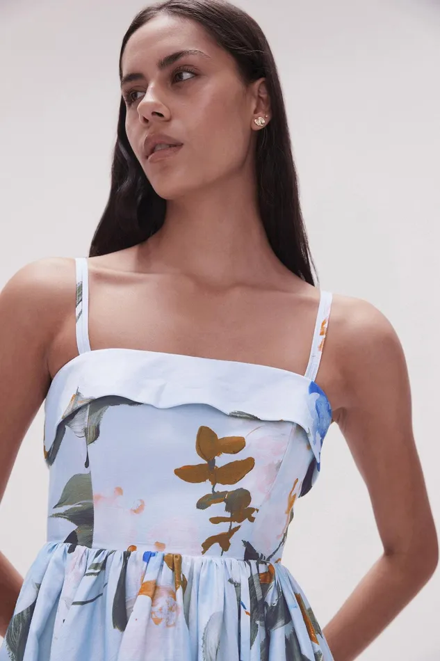 Aje Untamed Mini Dress Divine Orchid Women Dresses
