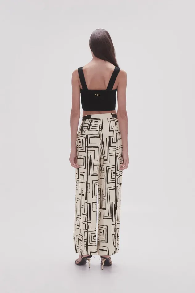 Aje Vortex Split Leg Pant Abstract Penrose Women Pants