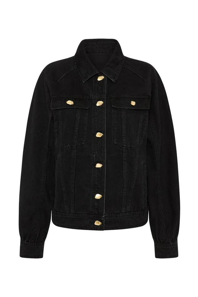 Aje Willa Denim Jacket Black Women Denim