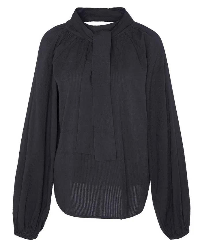Alberta Blouse Classic Black Women Barbour Shirts and Blouses