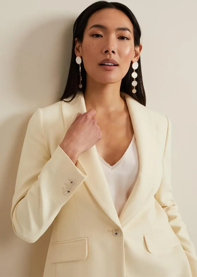 Alexis Shawl Collar Suit Jacket Yellow Women Phase Eight Jackets