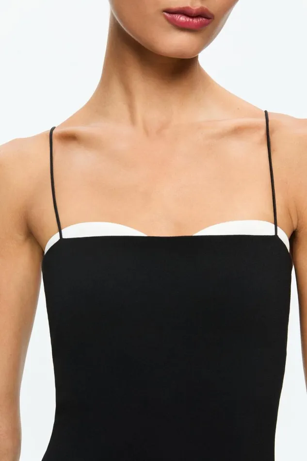 Alice Olivia Ada Peekaboo Dress Blackoff White Women Dresses